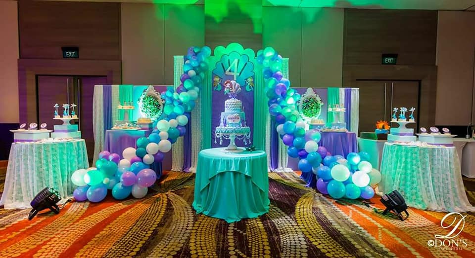 Beautiful birthday balloon backdrop for event photography
